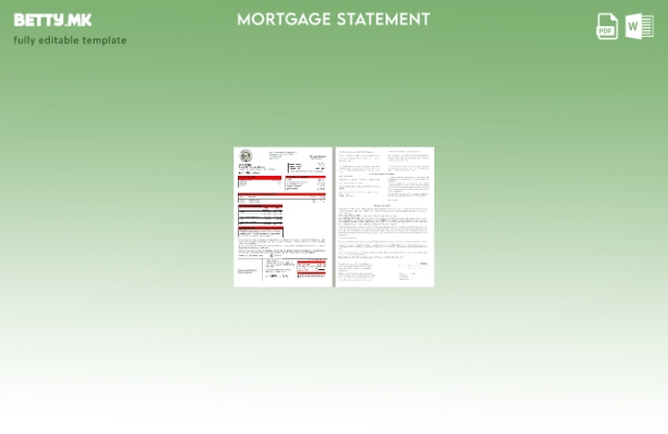Модерен стил Извод за хипотека на Народната банка на Бутан, страници, шаблон